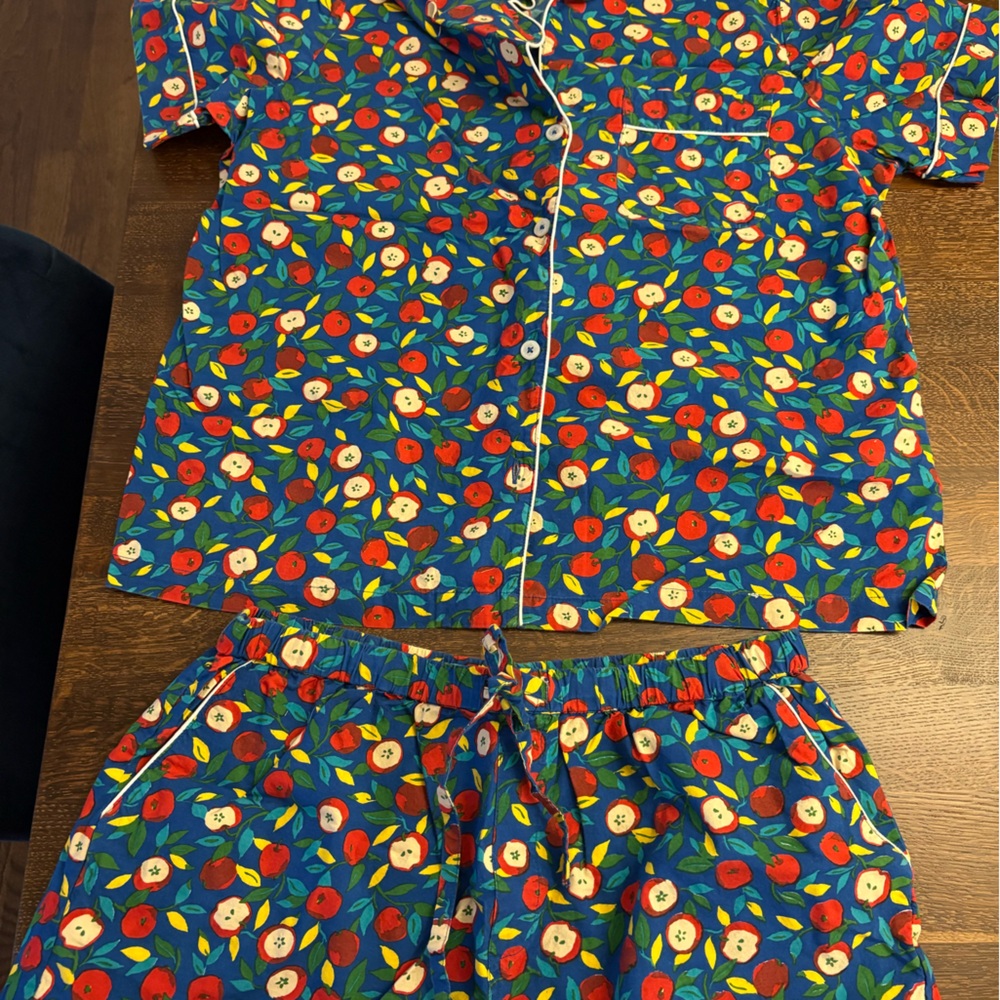 Colorful Fruit Print Pajama Set